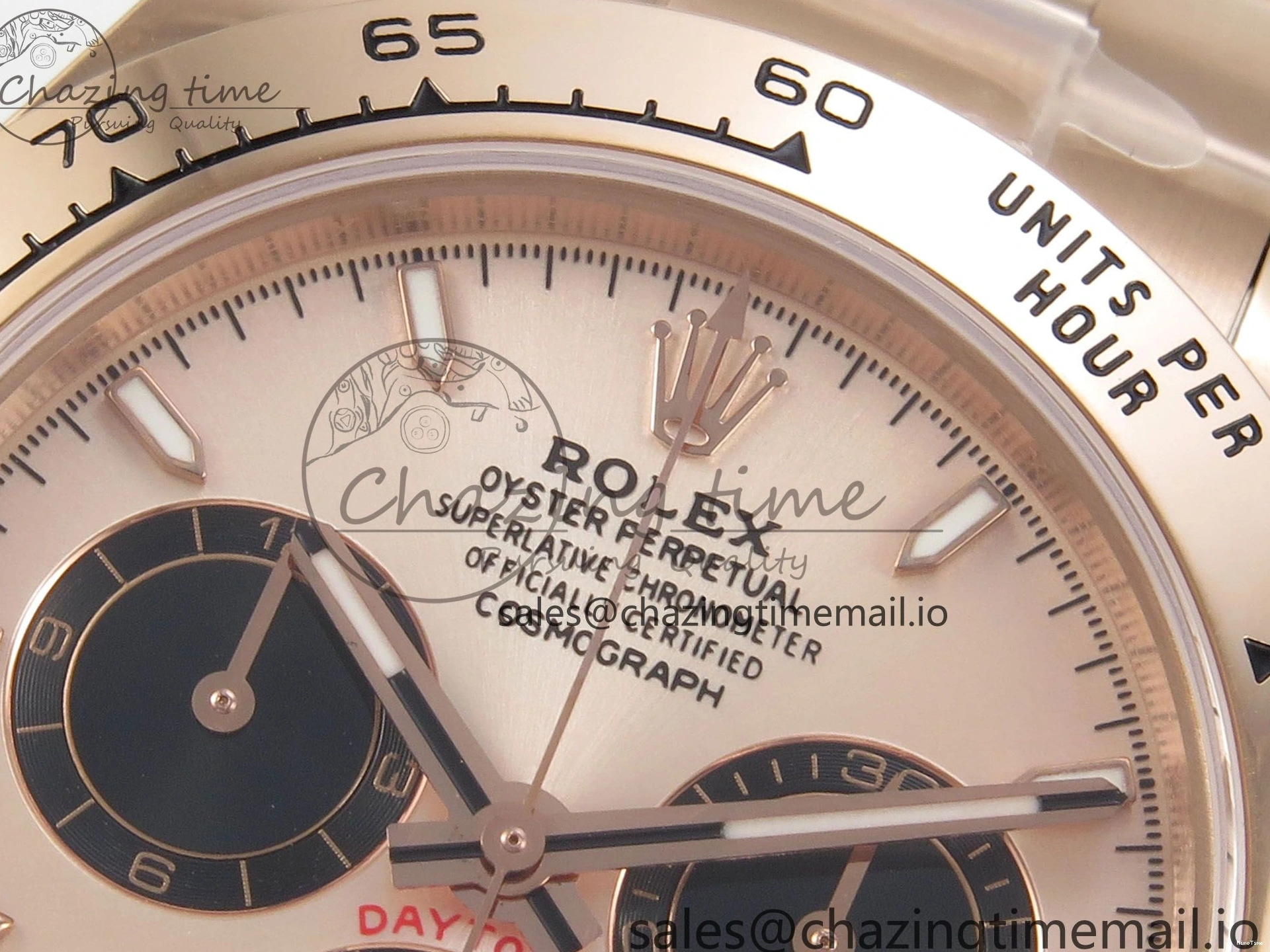 MiroTime 0130 WeatherProof Daytona 126505 RG Clean 1:1 Best Edition RG Champagne Stick Dial on RG Bracelet Super Clone DD 248